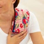Floral Heat Pillow In Use