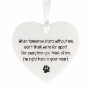 Pet Loss Heart Memorial Ornament
