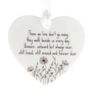 Walk Beside Us Heart Memorial Ornament