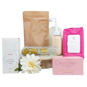 After Birth Recovery Gift Hamper With Tea, Perineal Wash Bottle, Wipes, Postnatal bath soak