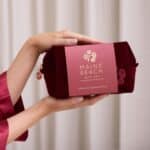 Velvet Kakadu Plum Vanity Bag Gift Set Mood Photo