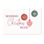 Christmas Baubles Complimentary Postcard