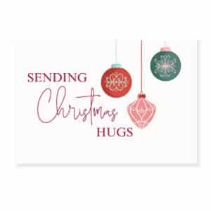 Christmas Baubles Complimentary Postcard