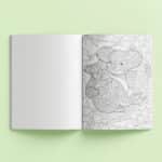 Flora and Fauna Calming Colouring Book Page Example