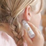 Childrens Calming Essential Oil Roller Behind Ear