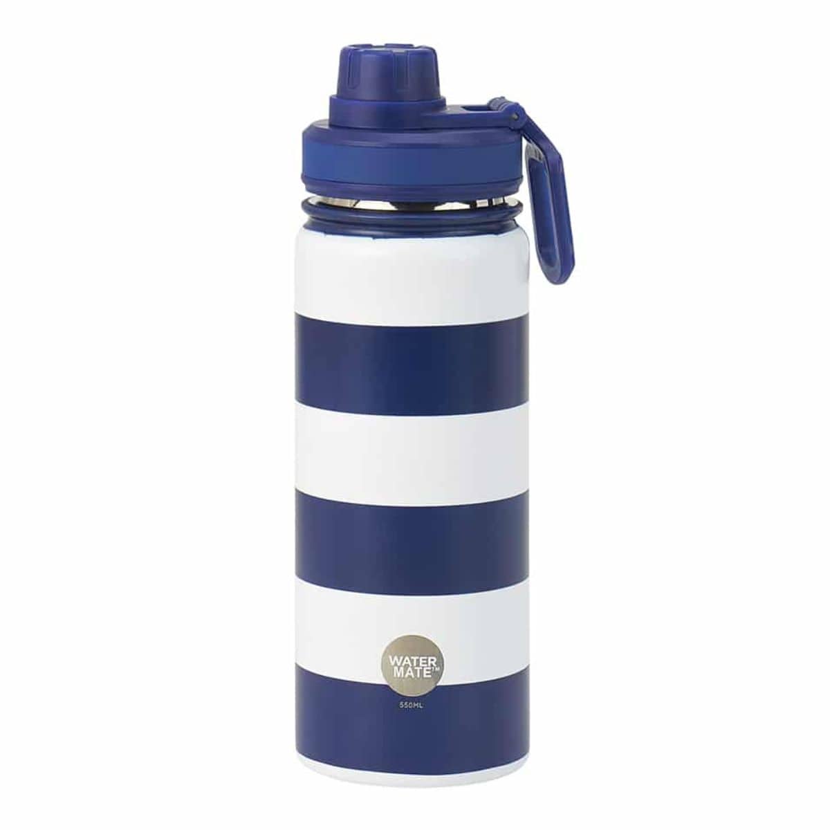 Navy Stripe Drink Bottle - 550ml