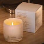 Lemon Myrtle & Poached Pear Soy Candle Lit