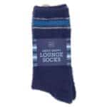 Men's Navy Comfy Lounge Socks Packaged