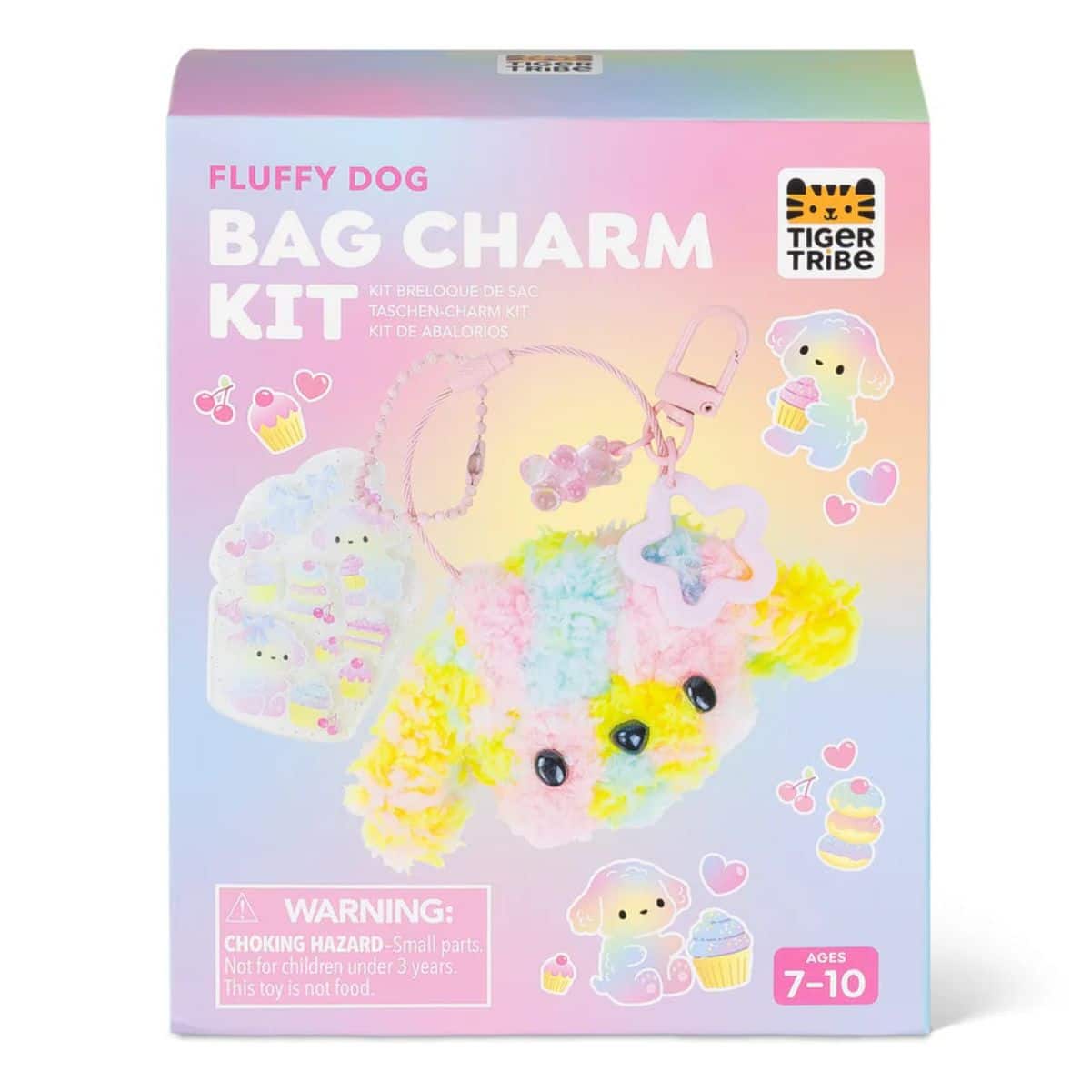 DIY Fluffy Dog Bag Charm Kit For Kids Packaging