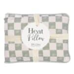 Green Checkers Heat Pillow