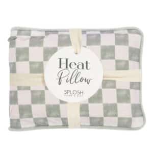 Green Checkers Heat Pillow