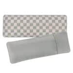 Green Checkers Heat Pillow Front and Back