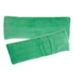 Meadow Green Velvet Heat Pillow Front and Back