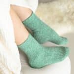 Turquoise Comfiest Socks Being Worn