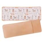 Cute Dog Heat Pillow showing front and back views