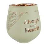 In Our Hearts Candle Holder Side View