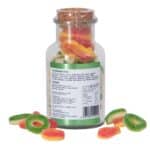 A Jar Of Hugs with the sour gummies around it