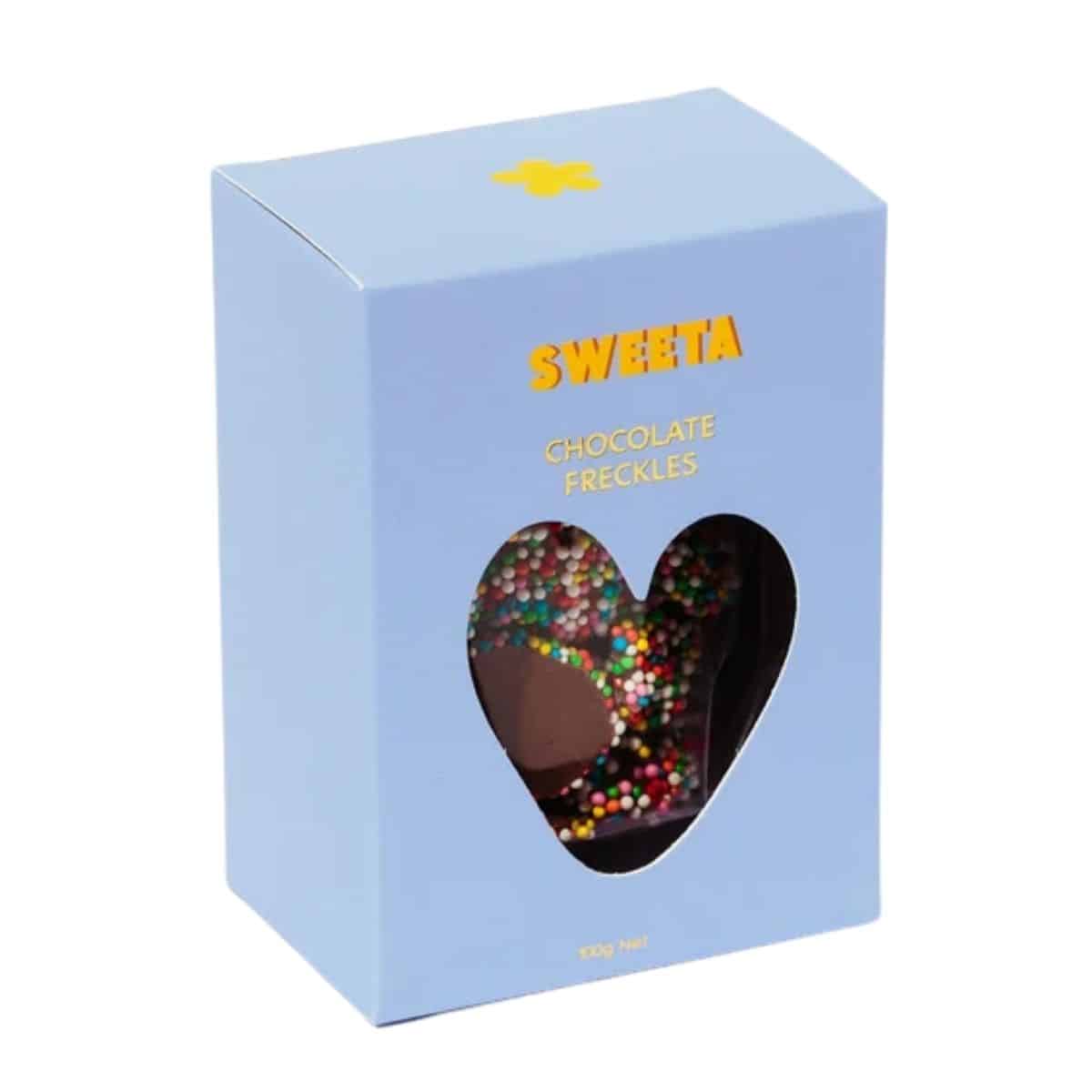 Chocolate Freckles 100g milk chocolate buttons covered in colourful 100s and 1000s