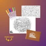 Dinosaur Resuable Colouring Showing Whats Inside