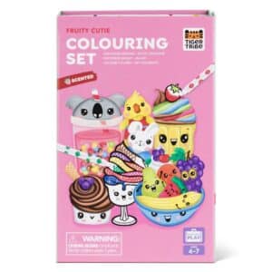 Make creativity smell delicious with the Fruity Cutie Scented Colouring Set, featuring eight fruity markers and 36 adorable pages for portable, screen-free artistic fun at home or away every day.