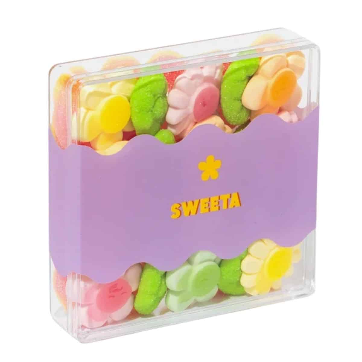 Colourful Garden Party Gummy Platter with assorted fruity gummy sweets for sharing