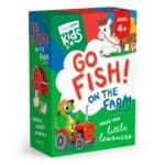 Go Fish On The Farm Card Game with 52 illustrated cards featuring 13 friendly farm animal characters