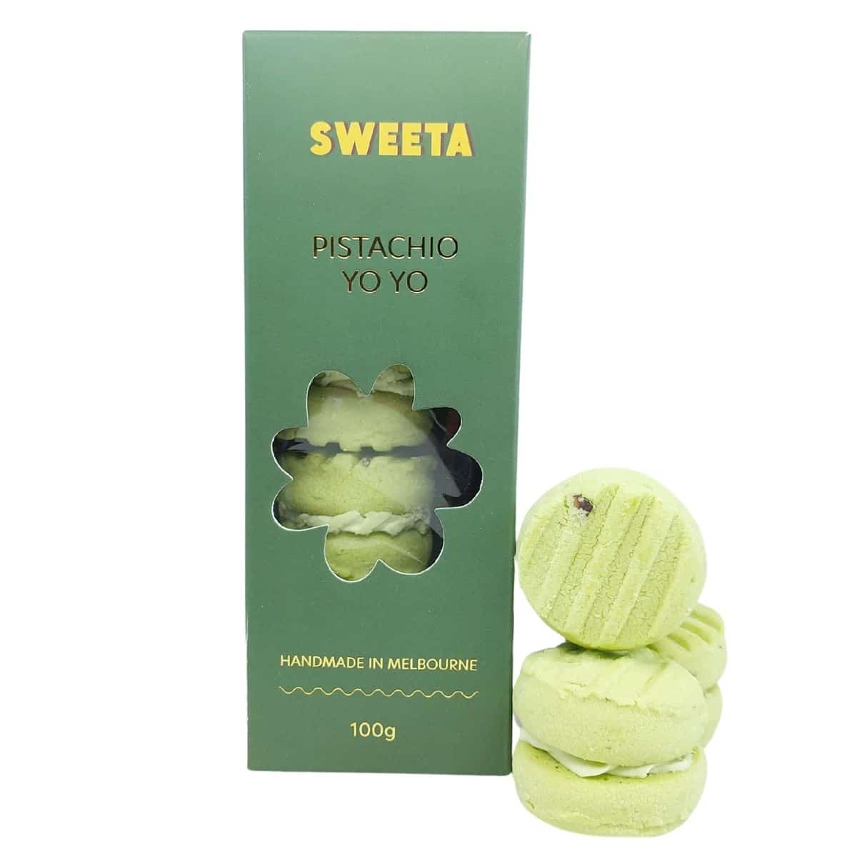 Pistachio Yo Yo Biscuits 100g buttery pistachio sweet treat