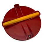 Showing Stylus storage at back of the Round Mini Magnetic Pad Black Sensory Board