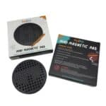 Round Mini Magnetic Pad Black Sensory Board Showing Front and Back of Packaging