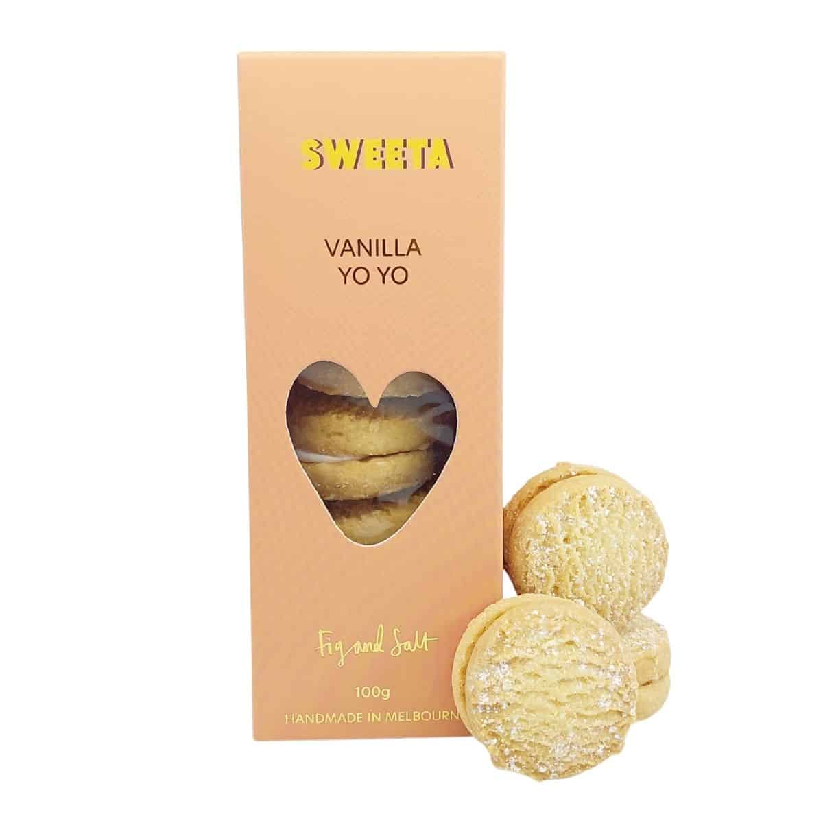 Vanilla Yo Yo Biscuits 100g with light vanilla vegan cream filling