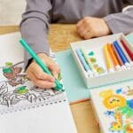 Portable Tiger Tribe Zoo Colouring & Activity Set with illustrated animal pages, colourful markers and stickers for children aged 4–7