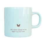 Angel Wing Ceramic Mug with gold foil wings and May there always be an angel by your side quote