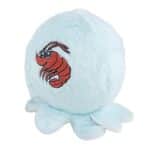 Bouncible Octopus Minty Bouncing Plush Toy Showing Prawn Embroidery On Side