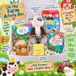 Screen-free farm activity gifts and comfort toys for young children