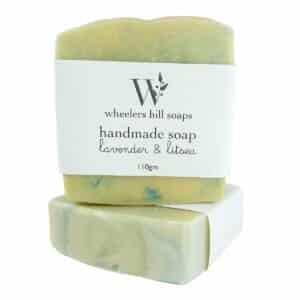 Lavender and Litsea natural handmade soap bar with lavender and citrus essential oils