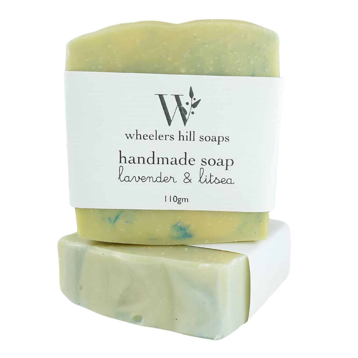 Lavender and Litsea natural handmade soap bar with lavender and citrus essential oils