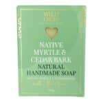 Native Myrtle & Cedar Bark Soap 110g handmade bar with lemon myrtle, cedarwood, aloe vera and Australian hemp seed oil