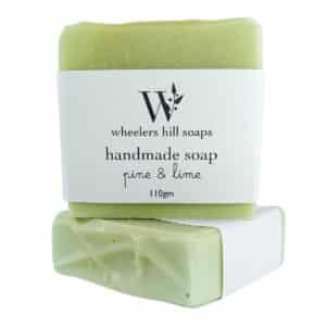 Pine and Lime natural handmade soap bar with fresh forest and citrus fragrance
