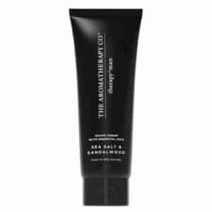 Sea Salt & Sandalwood Shaving Cream 100ml with sweet almond oil and menthol for men's grooming