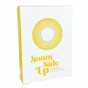 Sunny Side Up Self-Care Cards deck with 52 colourful wellbeing and self-care prompt cards for fun, strength, relaxation and freedom