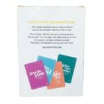 Showing the Back of Packaging For the Sunny Side Up Self-Care Cards