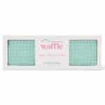 Mint waffle cotton eye rest pillow filled with flaxseed and lavender for relaxation and self-care