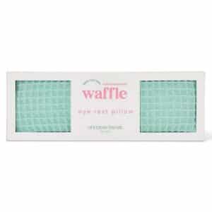 Mint waffle cotton eye rest pillow filled with flaxseed and lavender for relaxation and self-care