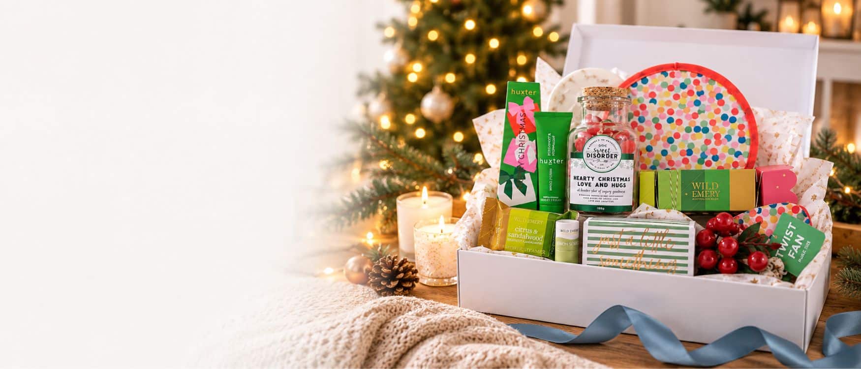 Christmas gift hamper sent to family in Australia from the UK or Ireland