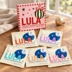 Christmas Self-Warming Eye Mask Collection box with five individually wrapped masks in vanilla, lavender, rose, jasmine and grapefruit