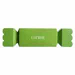 Gather Bath Salt Bon Bon 70g in green Christmas cracker packaging, Australian-made Christmas tree and lemonade natural bath salts with fir needle essential oils.