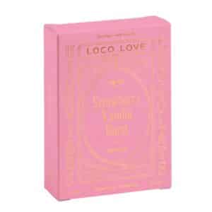 Strawberry Vanilla Burst Twin Pack containing two 35g strawberry, hibiscus and vanilla dark chocolate bars.