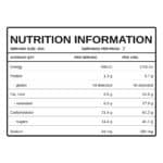 Nutrition Information for the Stawberry Vanilla Burst Twin Pack